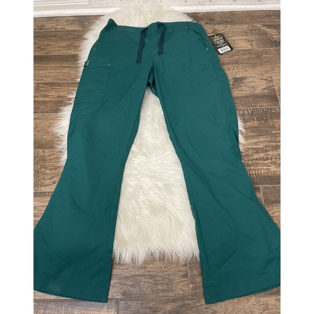 WonderWink Women’s Wonderflex Scrub Grace Scrub Pant Hunter‎ Green Sz Large New